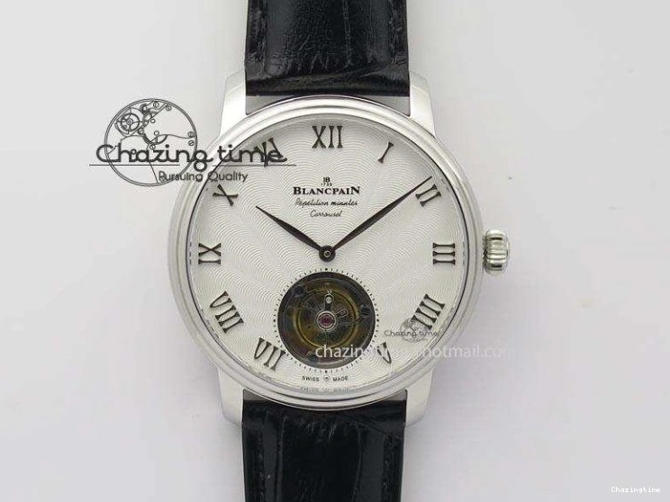 0128 MultiPurpose Villeret 6654 SS Complicated Function OMF 1:1 Best Edition White Dial on Black Leather Strap A6654 V 7901